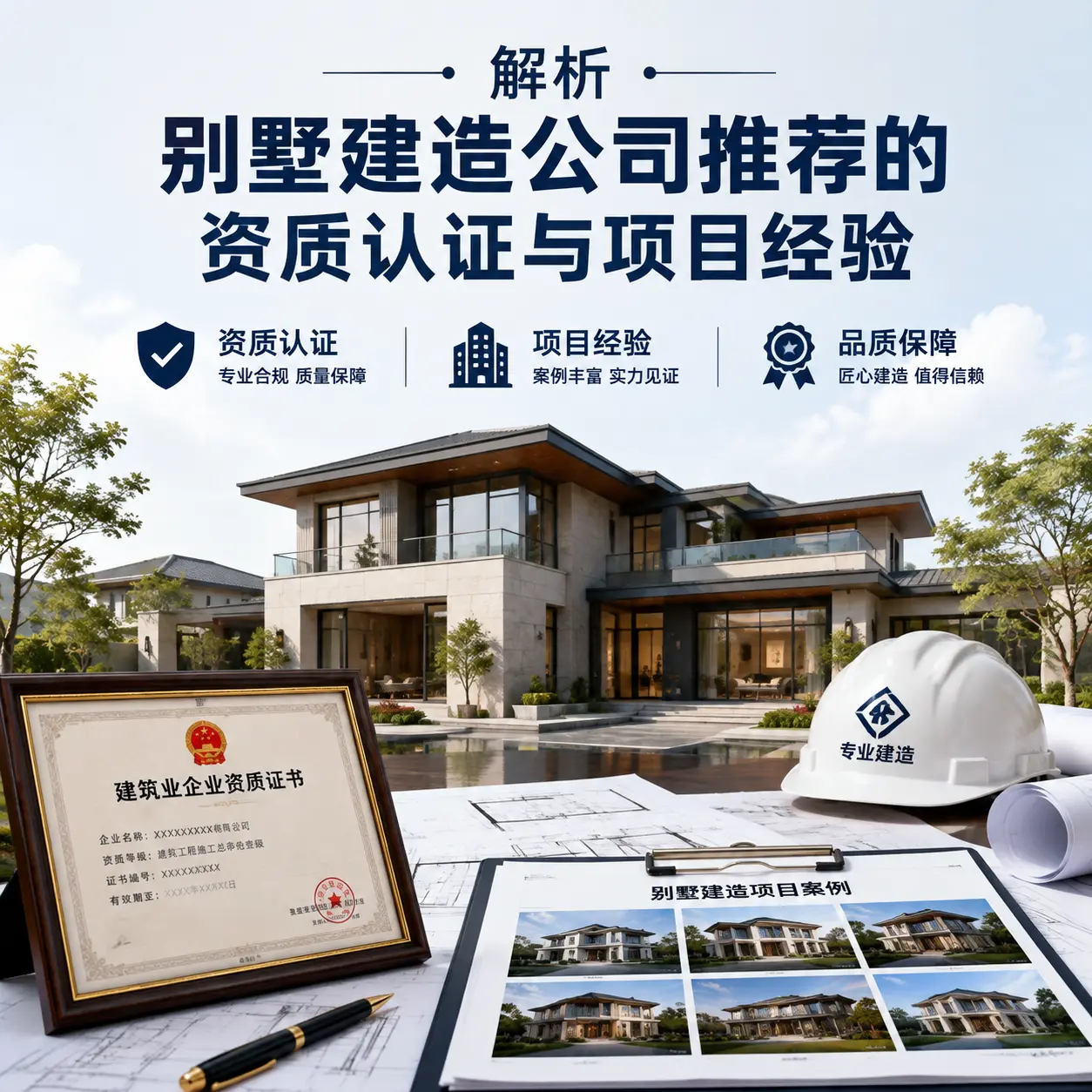 解析 水城 别墅建造公司推荐的资质认证与项目经验