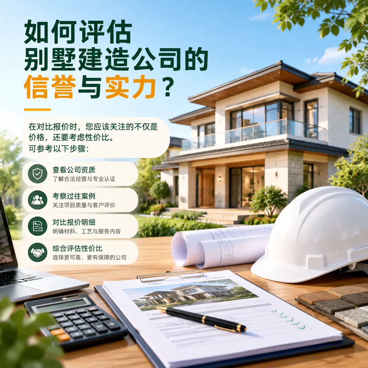 如何评估 水城 别墅建造公司的信誉与实力？