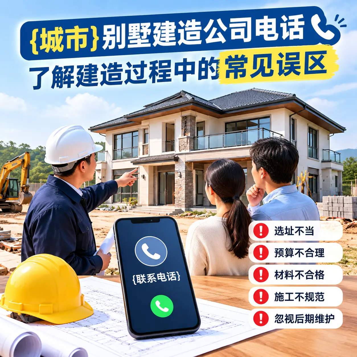水城别墅建造公司电话,了解建造过程中的常见误区